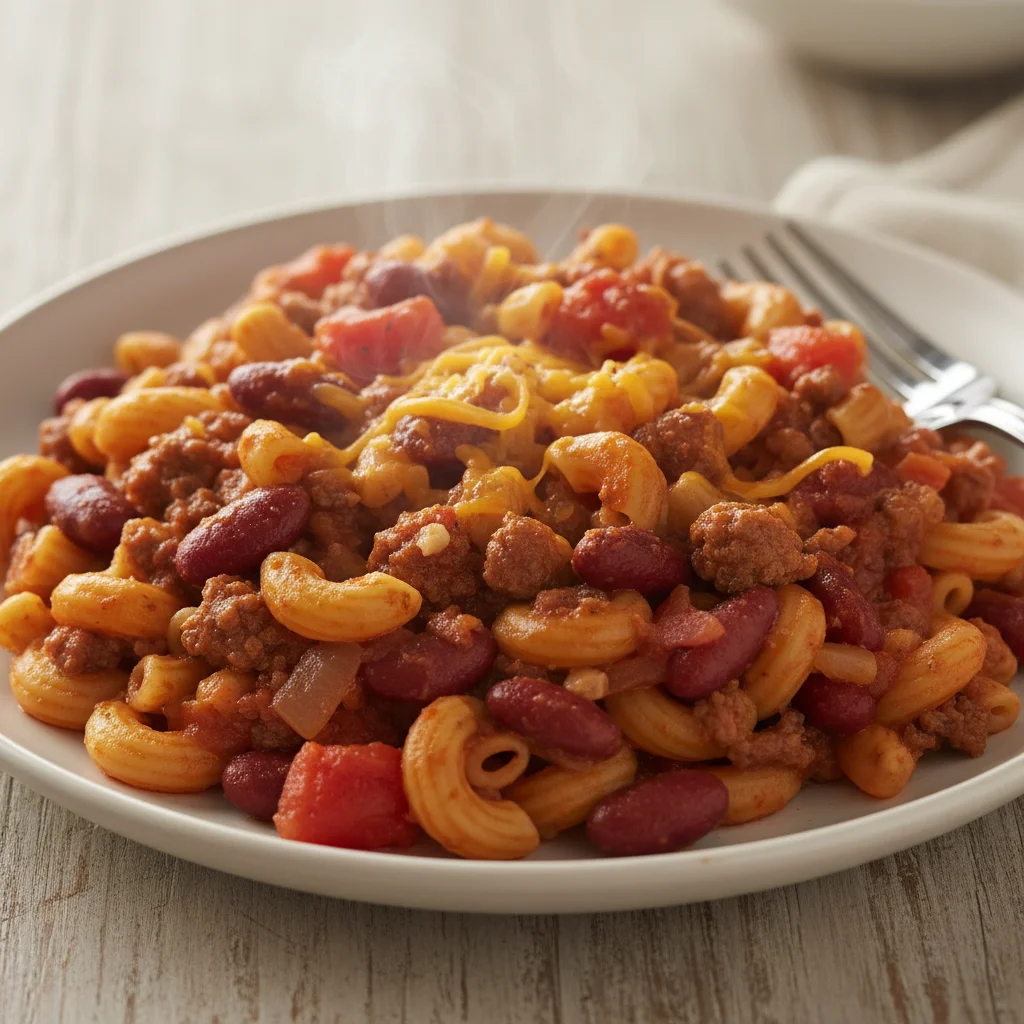 Beef Chili Mac with Beans
