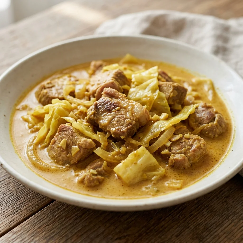 Pork Coconut Cabbage Curry