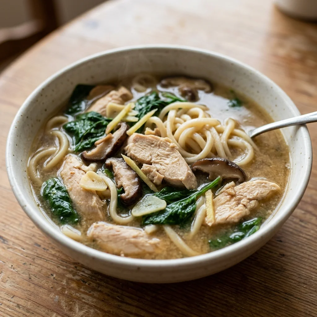 Miso Chicken Vegetable Soup