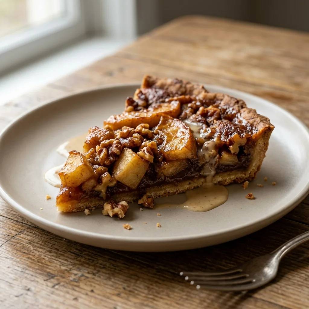 Apple Walnut Caramel Tart