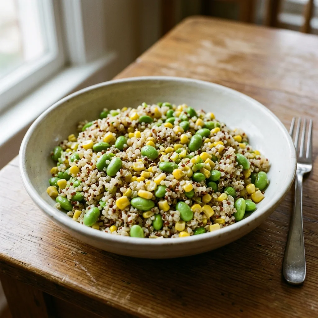 Edamame Quinoa Corn Salad