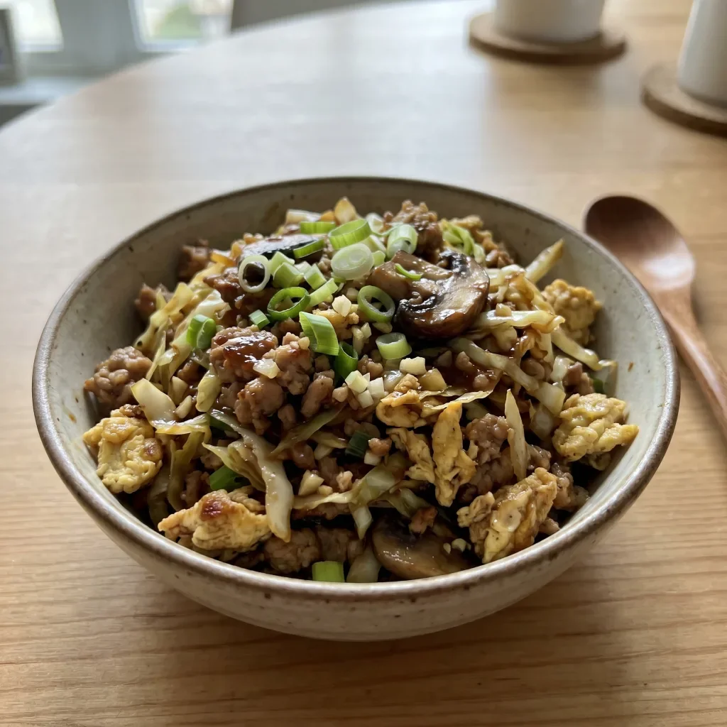 Moo Shu-Style Pork Cabbage Bowl