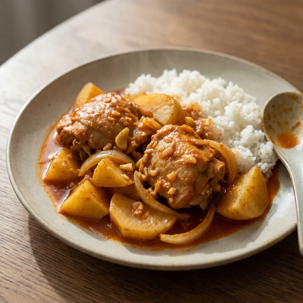 Korean Chicken Potato Stew with Rice