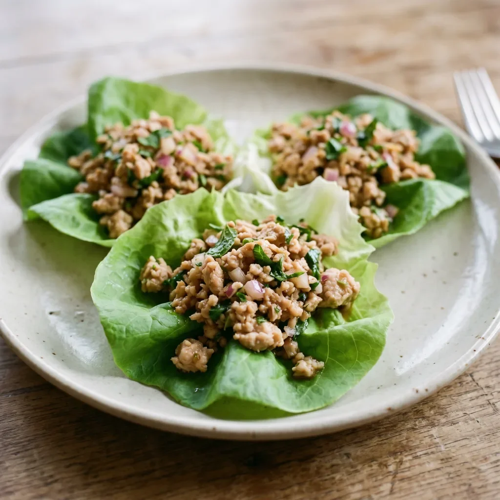 Larb-Style Chicken Lettuce Cups
