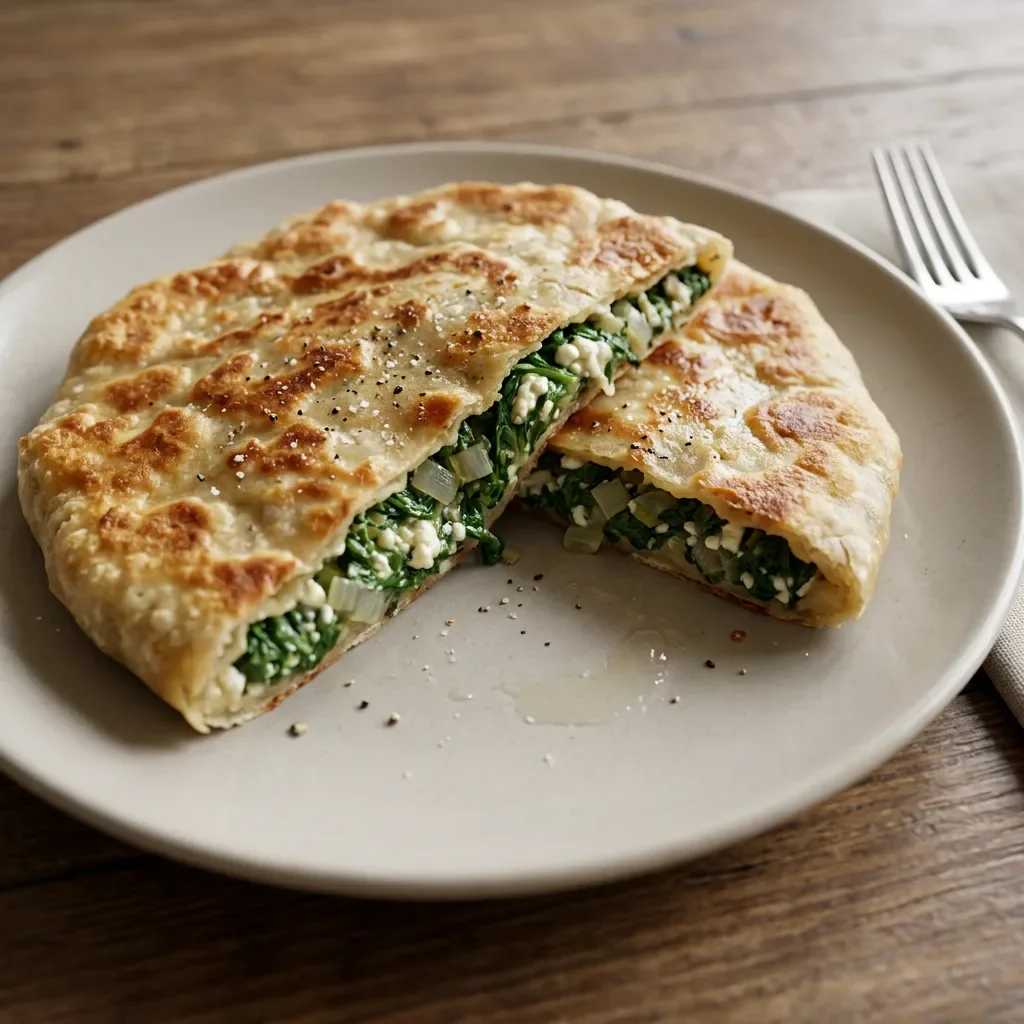 Spinach Cottage Cheese Flatbread