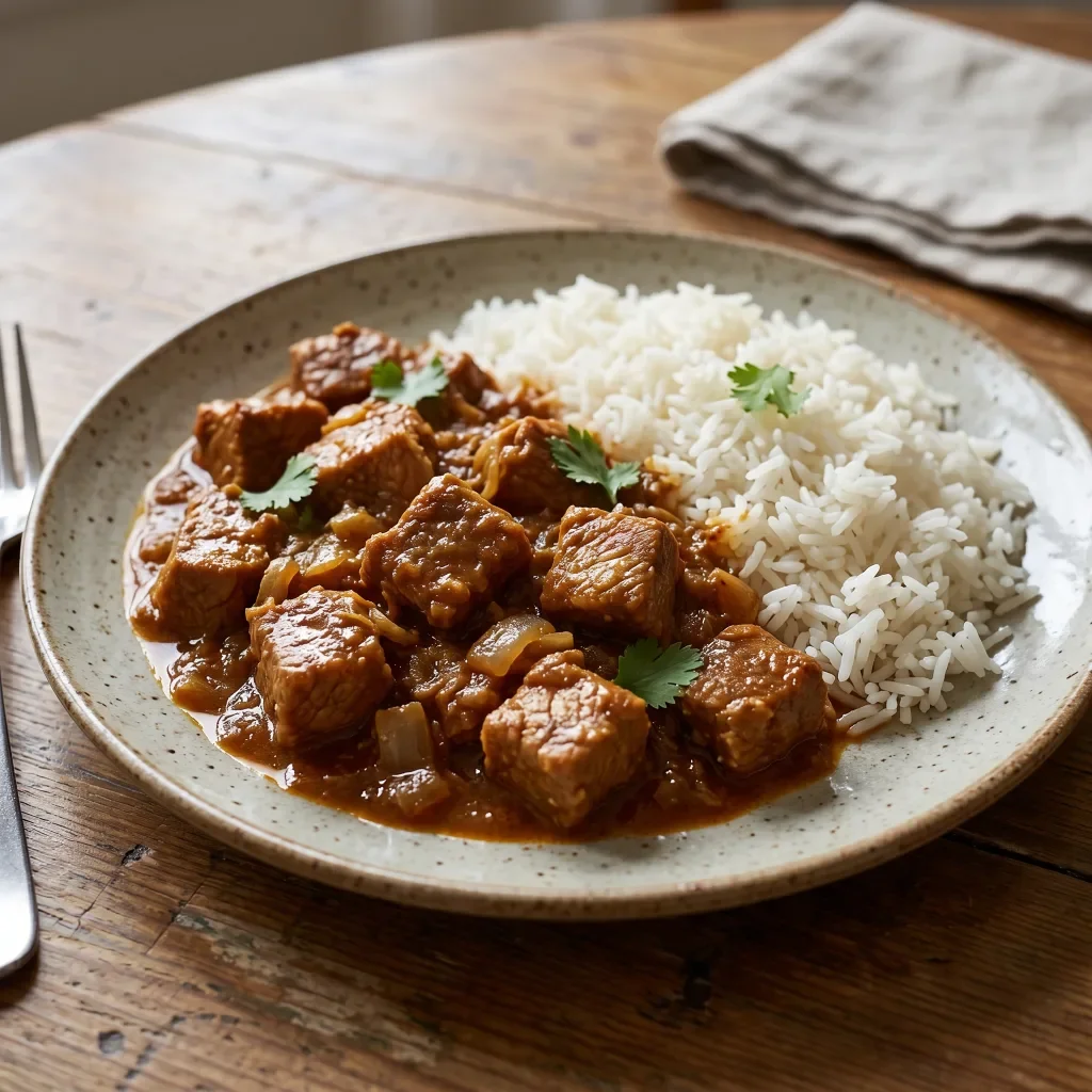 Pork Vindaloo with Rice