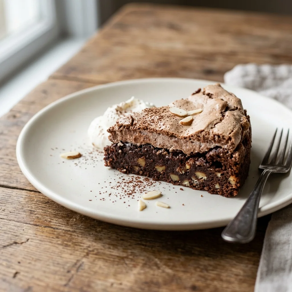 Almond Chocolate Meringue Torte