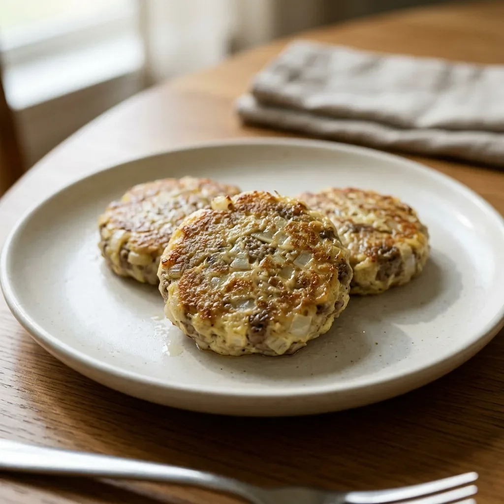 Onion Beef Egg Patties
