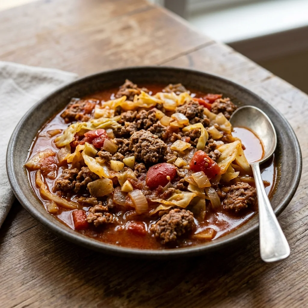 Ground Beef Cabbage Paprika Stew