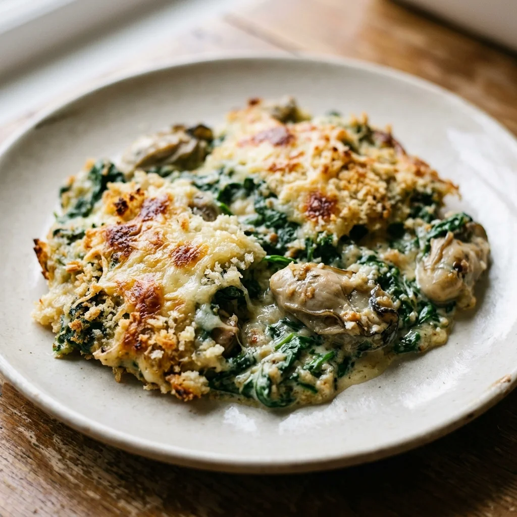Oysters Spinach Cream Bake