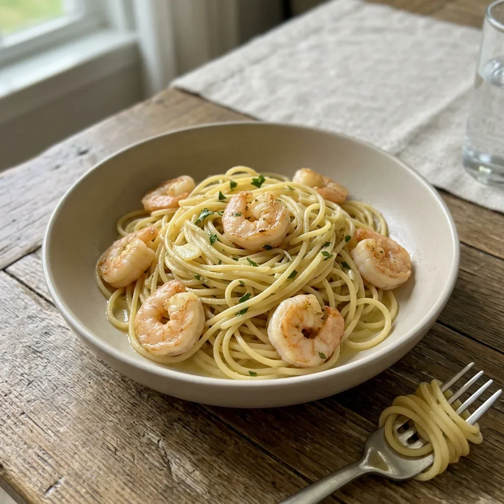 Amalfi Lemon Shrimp Spaghetti