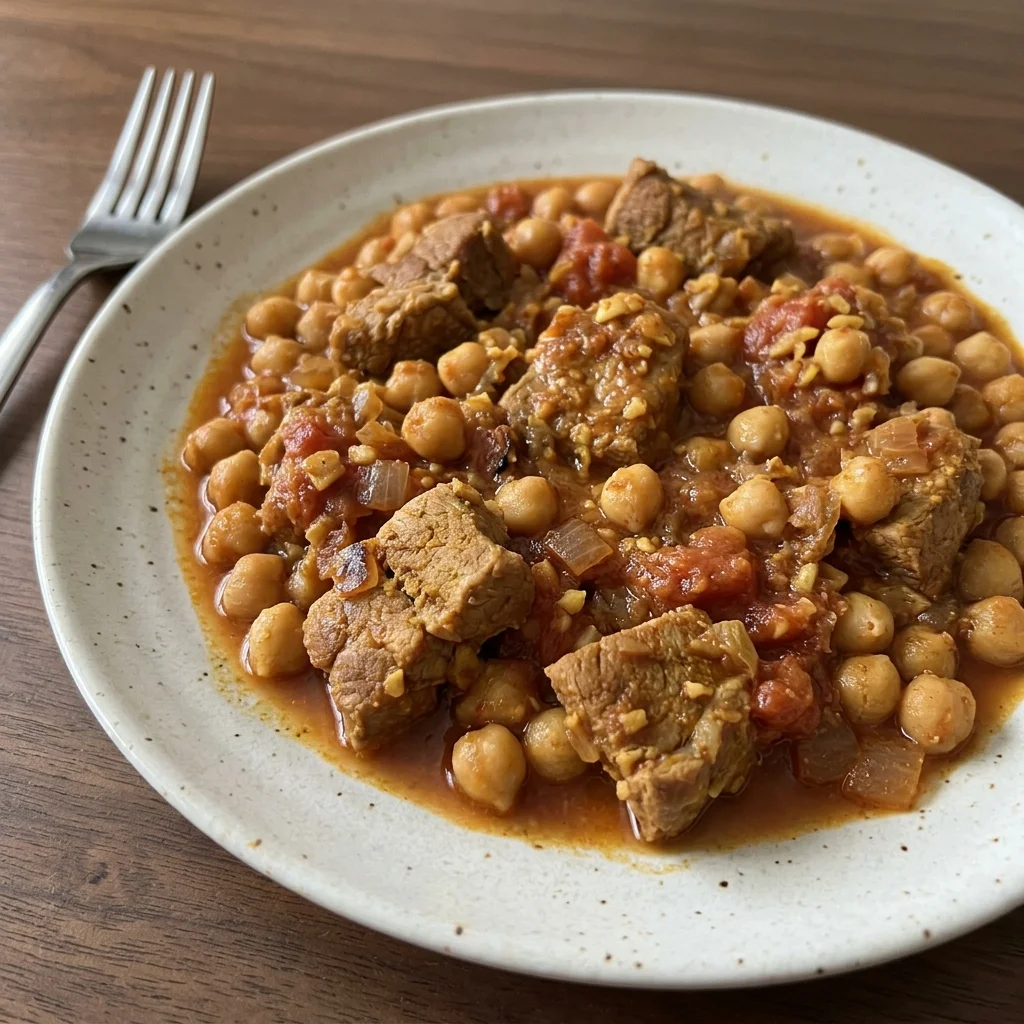 Pork Chickpea Tomato Curry