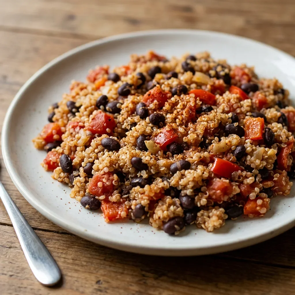 Bell Pepper Black Bean Quinoa Skillet