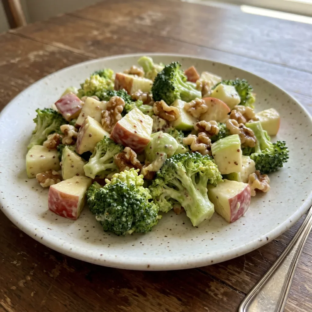 Broccoli Apple Walnut Yogurt Salad