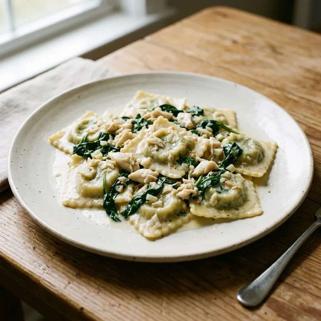 Crab Spinach Ravioli