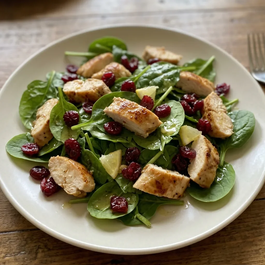Cranberry Chicken Spinach Salad