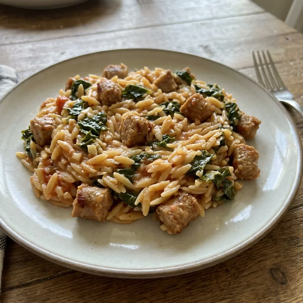 Turkey Sausage Kale Orzo