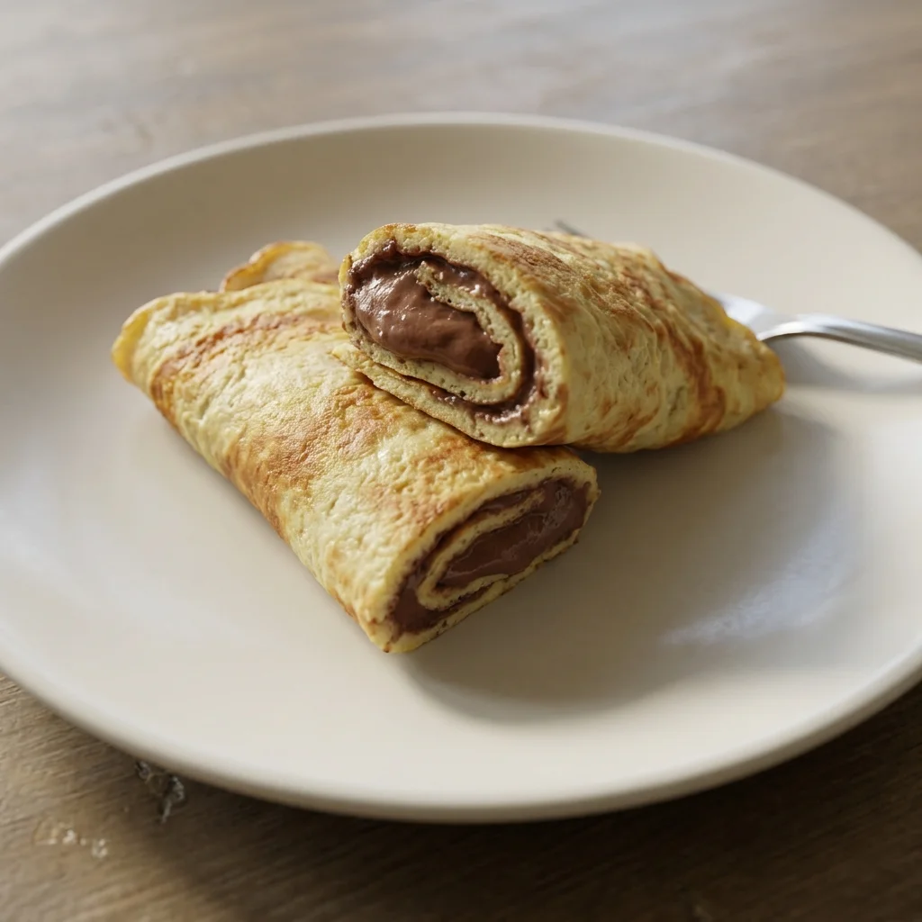 Chocolate Custard Pancake Rolls