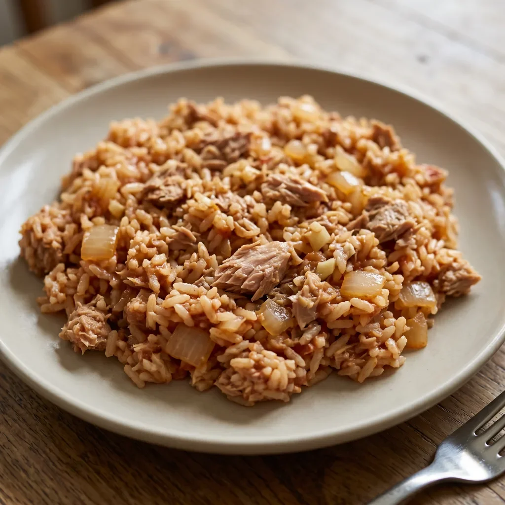 Tuna Tomato Rice Skillet