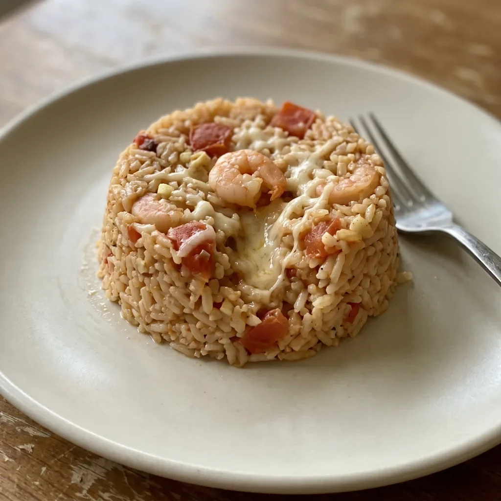 Pink Shrimp Rice Timbales
