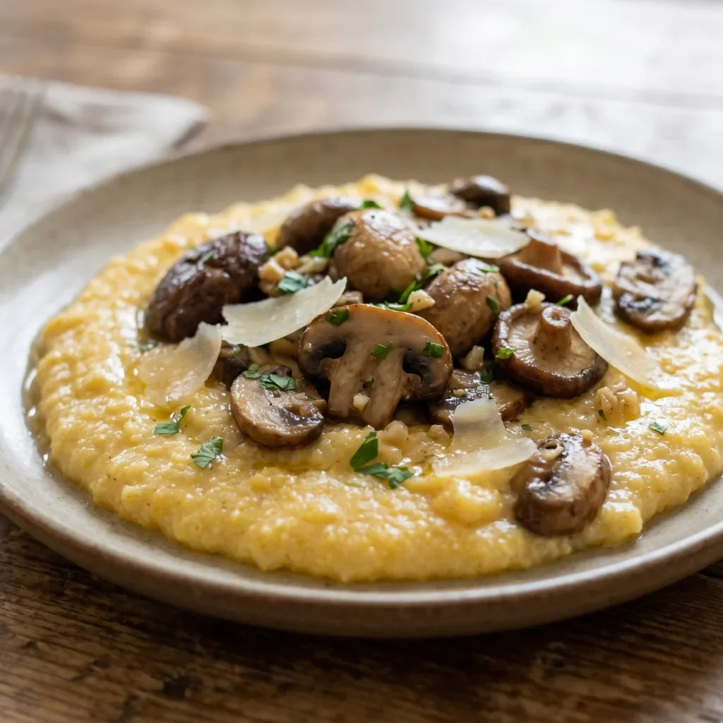 Creamy Polenta with Mushrooms