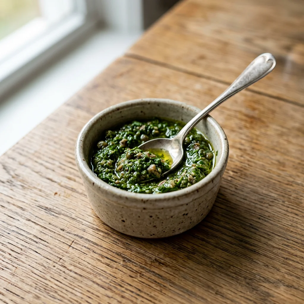 Piedmontese Salsa Verde Anchovy Bread