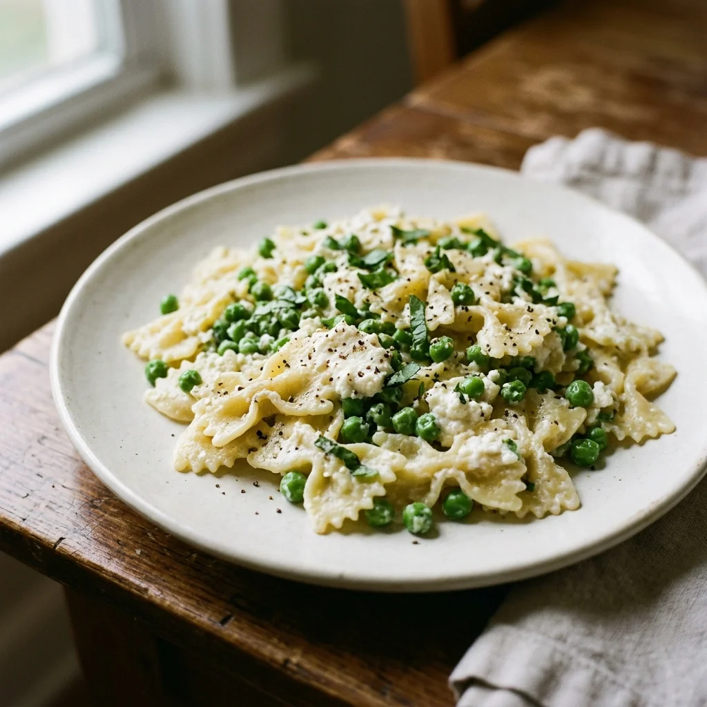 Pea Lemon Ricotta Pasta