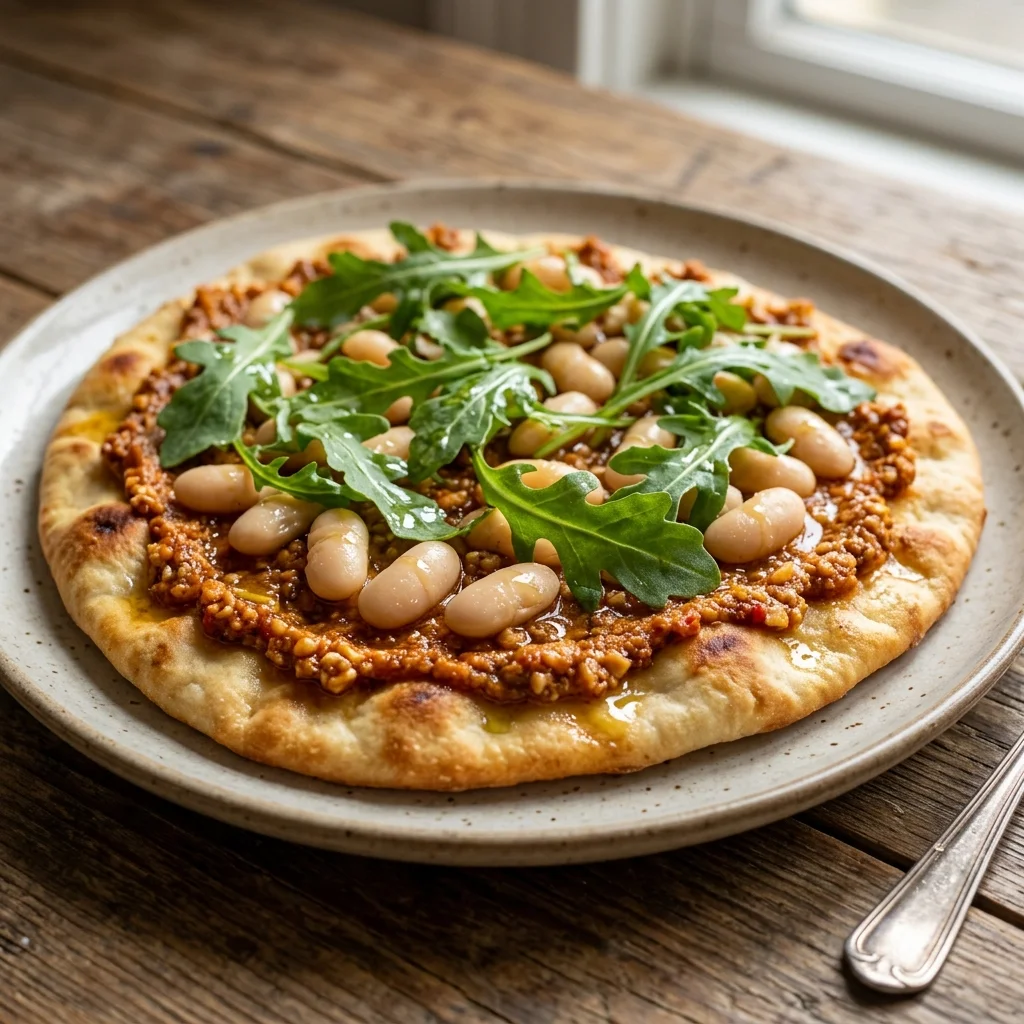 Romesco White Bean Flatbread