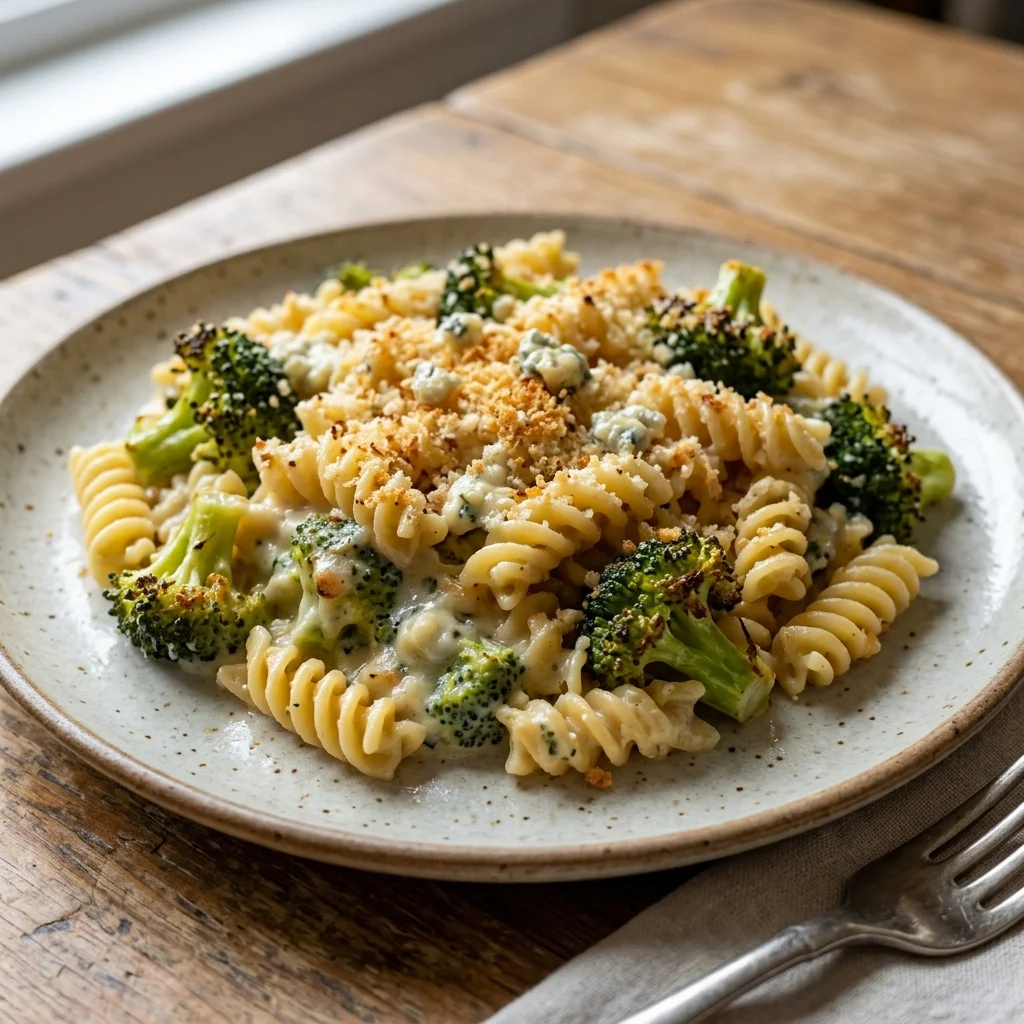 Broccoli Blue Cheese Pasta Bake