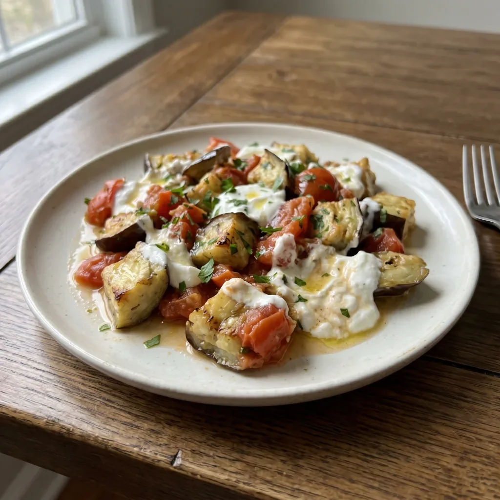 Turkish Eggplant Tomato Salad