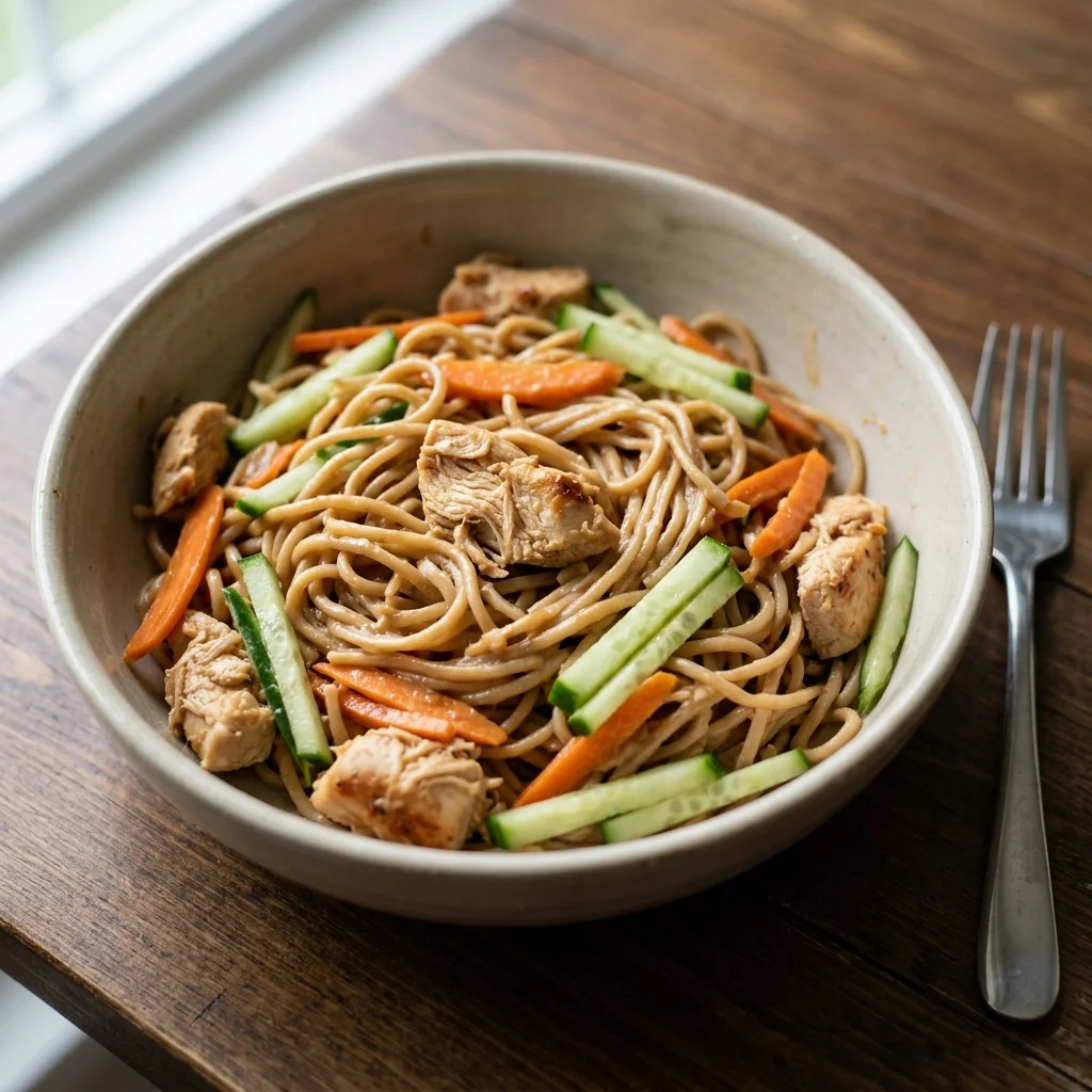 Thai Peanut Chicken Noodle Bowl