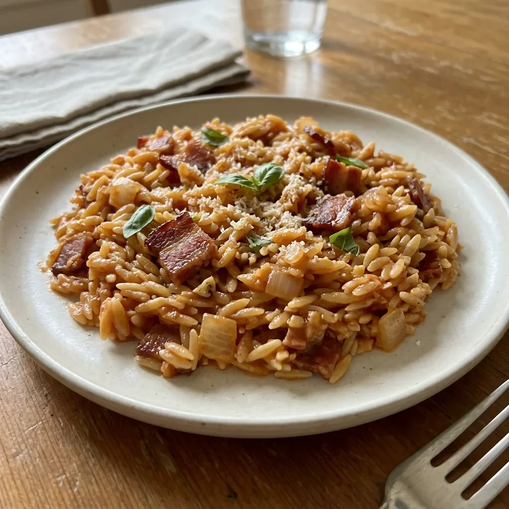 Turkey Bacon Tomato Orzo