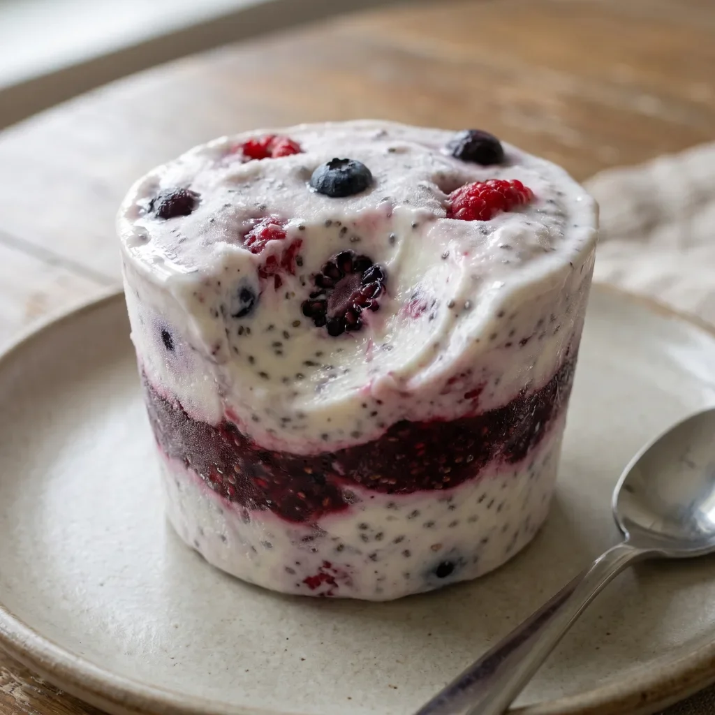 Berry Chia Yogurt Semifreddo Cups