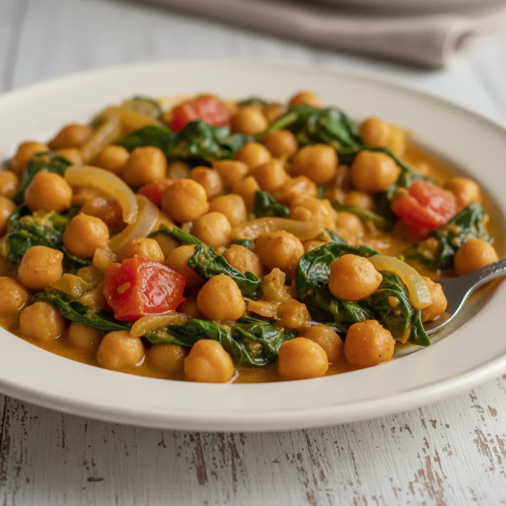 Chickpea Spinach Tomato Curry