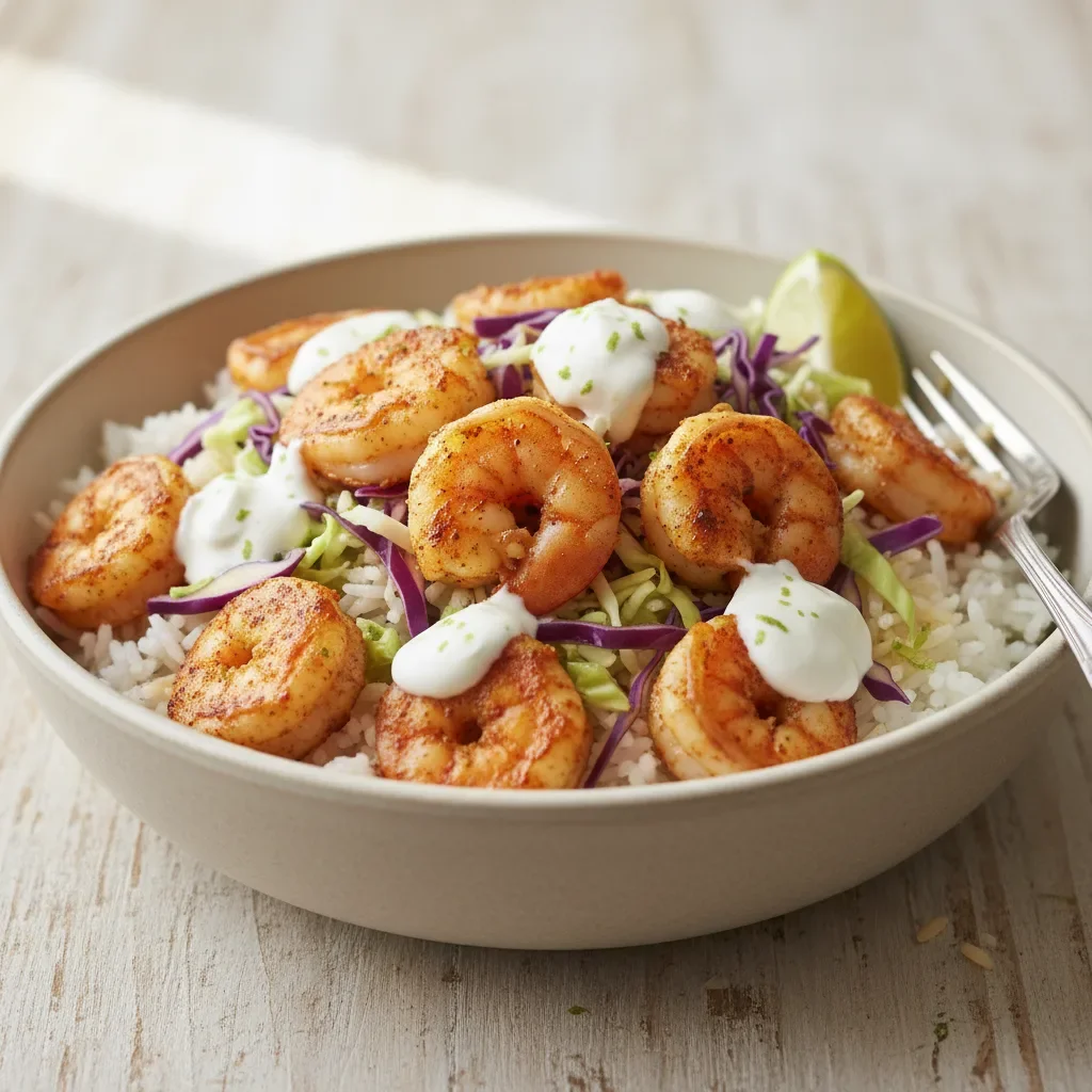 Shrimp Taco Rice Bowl