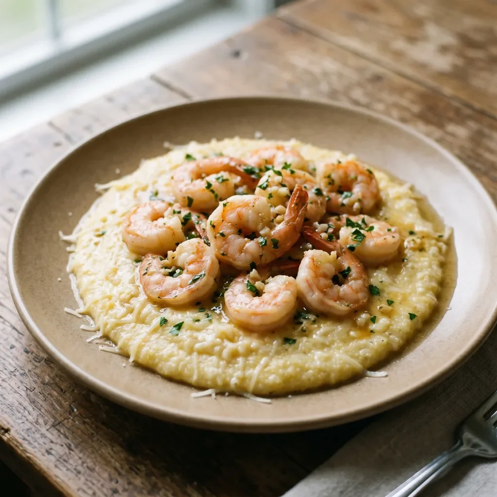Shrimp Scampi with Creamy Polenta