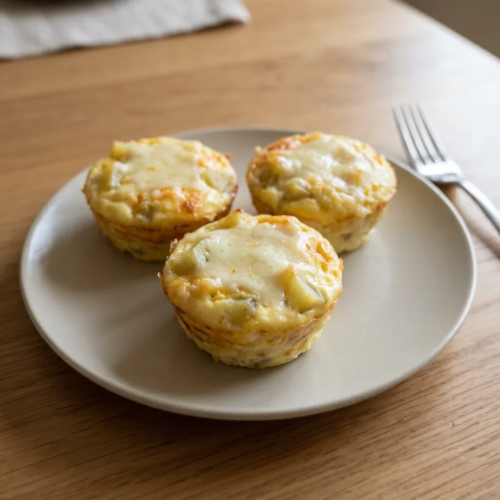 Mozzarella potato egg muffins