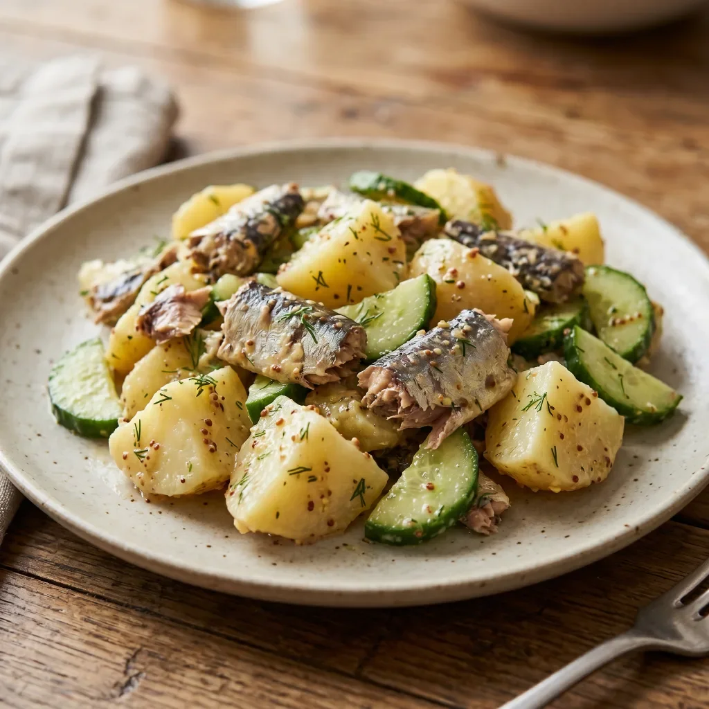 Sardine Potato Salad with Mustard Dressing