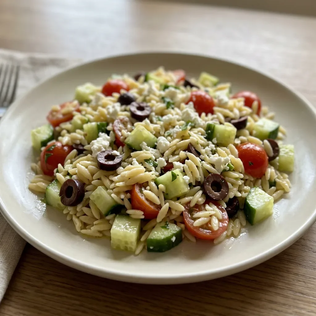 Mediterranean Orzo Cucumber Salad