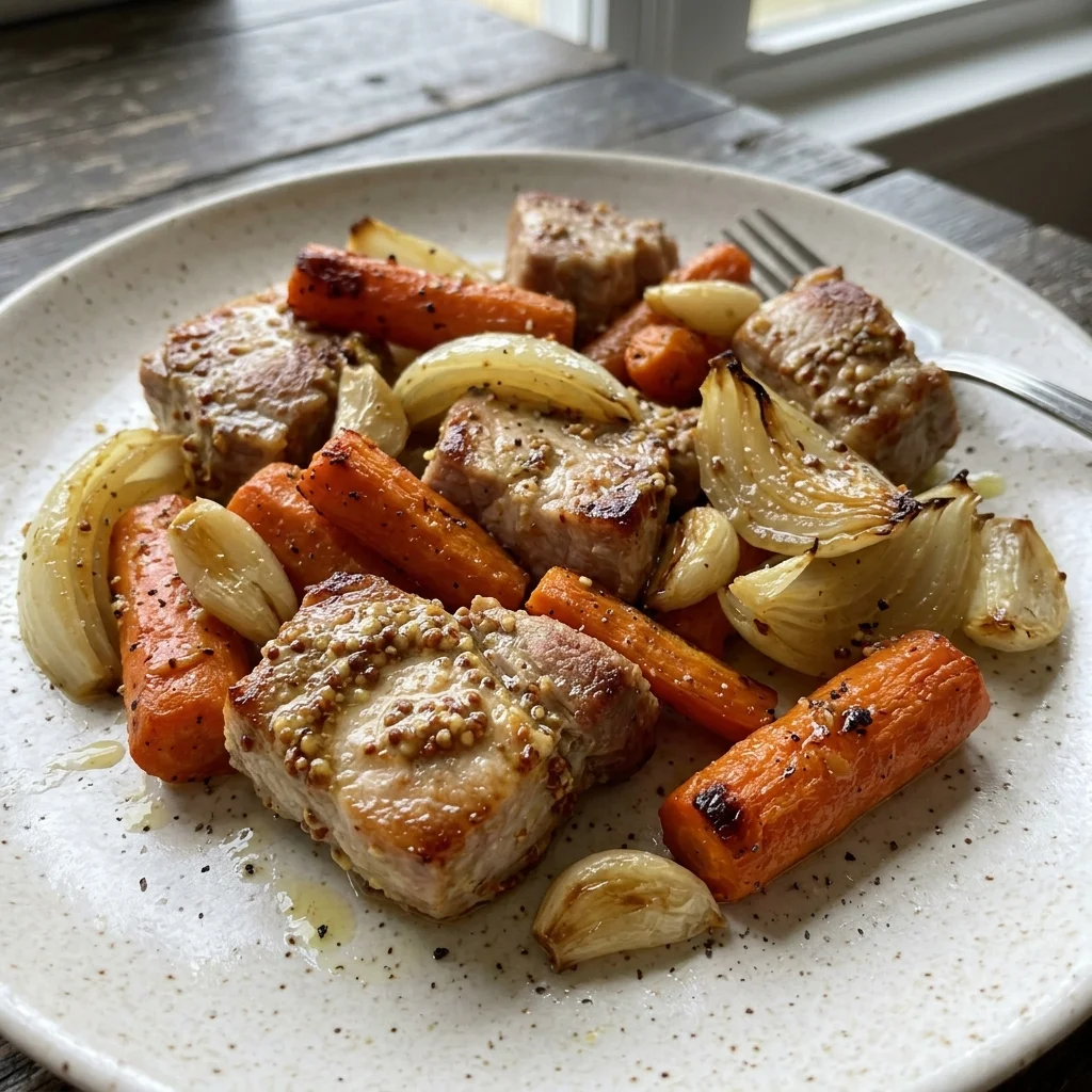 Pork Carrot Onion Tray Roast