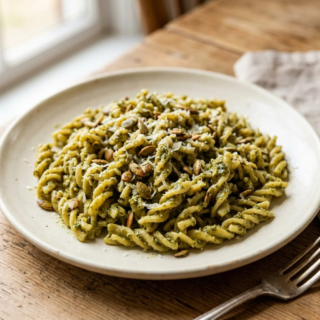 Pumpkin Seed Pesto Pasta