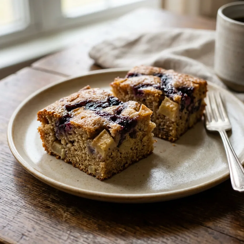 Apple Blueberry Jam Semolina Cake