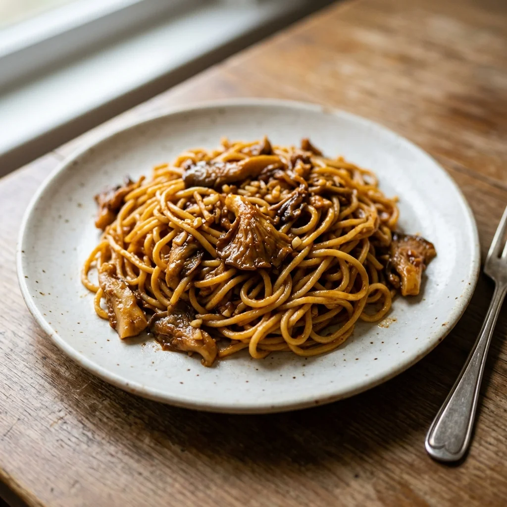 Oyster Mushroom Gochujang Noodles