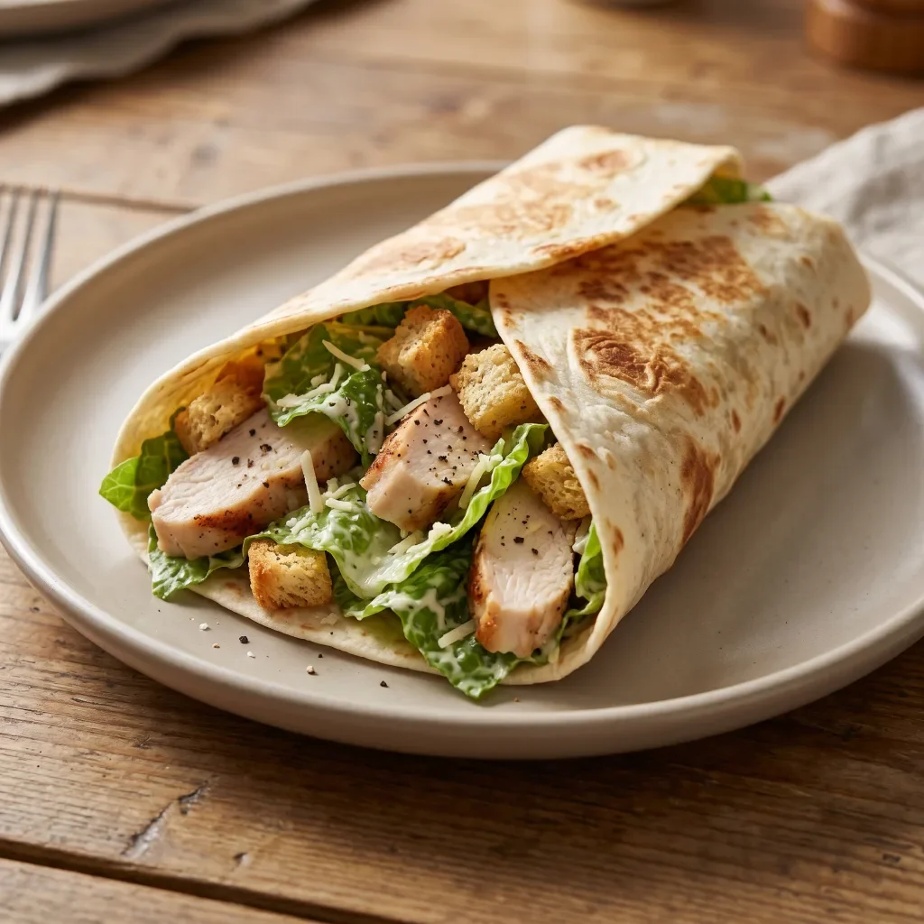 Caesar Chicken Tortilla Crunch Wrap