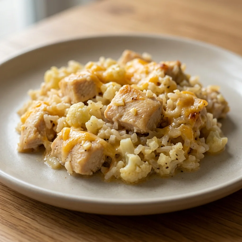 Chicken Cauliflower Rice Bake