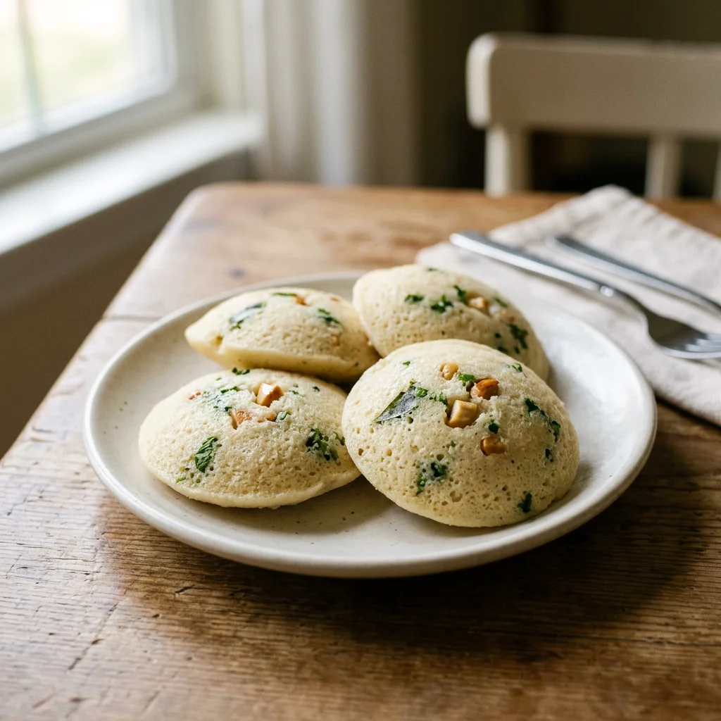 Four Cashew Yogurt Rava Idli