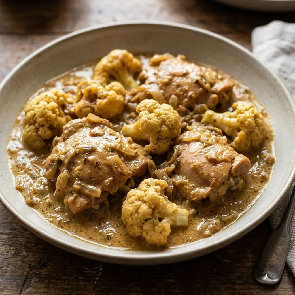 Chicken Cauliflower Korma Style Curry