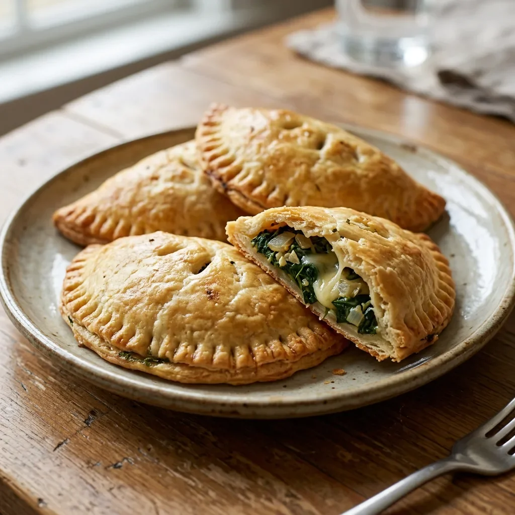 Spinach mozzarella hand pies