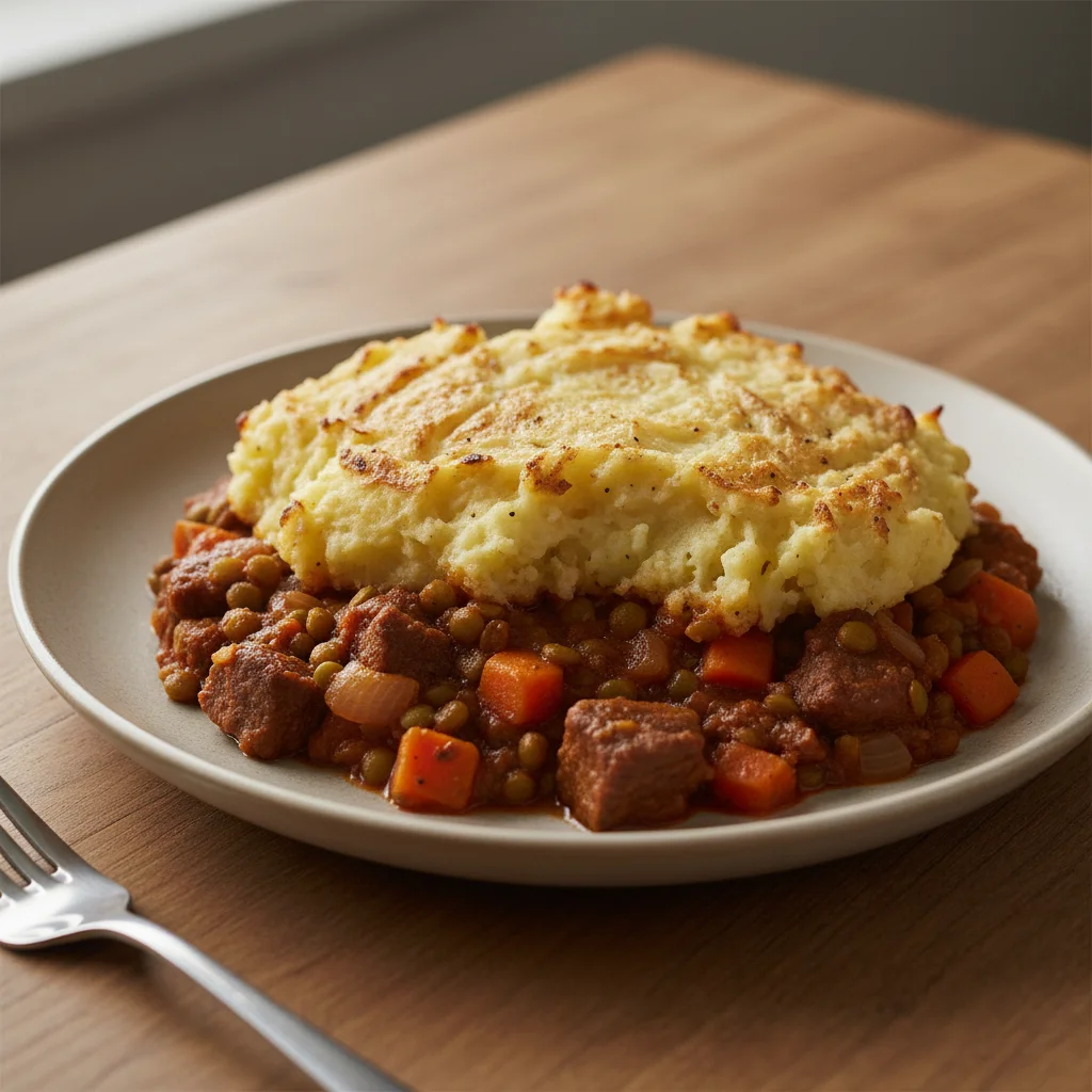 Beef and Lentil Cottage Pie