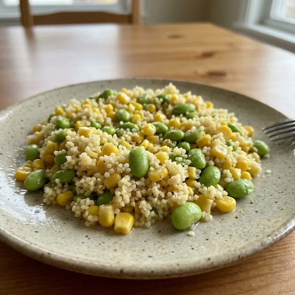 Edamame Corn Couscous Salad
